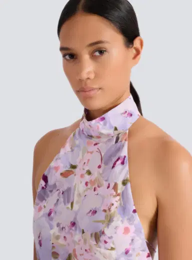 Balmain Printed Poppy Flower dress | Thumbnail 6 Balmain Printed Poppy Flower dress | Thumbnail 6