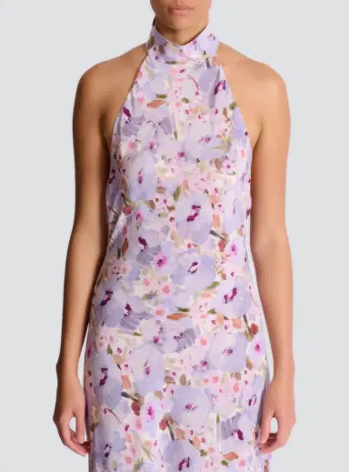 Balmain Printed Poppy Flower dress | Thumbnail 7 Balmain Printed Poppy Flower dress | Thumbnail 7