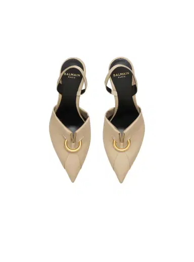 Balmain Cotton gabardine slingbacks with piercing | Thumbnail 6 Balmain Cotton gabardine slingbacks with piercing | Thumbnail 6