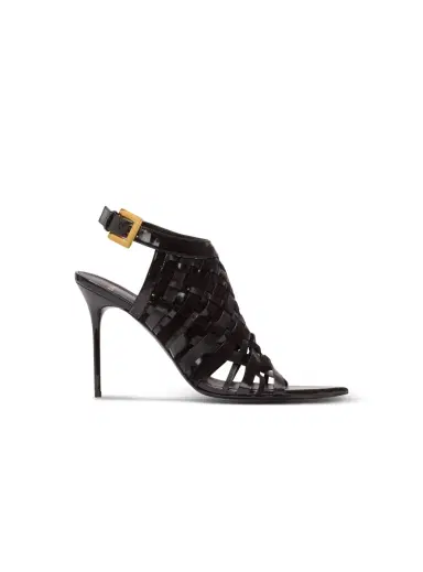 Balmain Fringed patent leather sandals | Thumbnail 1 Balmain Fringed patent leather sandals | Thumbnail 1