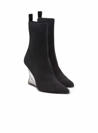 Balmain Wedge knit ankle boots | Thumbnail 3 Balmain Wedge knit ankle boots | Thumbnail 3