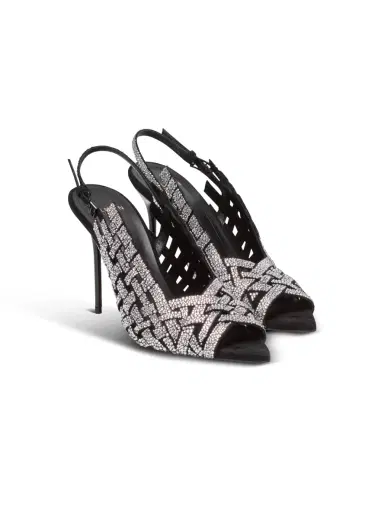 Balmain Fringed suede and rhinestone sandals | Thumbnail 2 Balmain Fringed suede and rhinestone sandals | Thumbnail 2