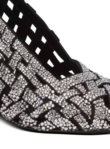 Balmain Fringed suede and rhinestone sandals | Thumbnail 4 Balmain Fringed suede and rhinestone sandals | Thumbnail 4