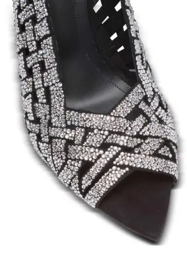 Balmain Fringed suede and rhinestone sandals | Thumbnail 5 Balmain Fringed suede and rhinestone sandals | Thumbnail 5
