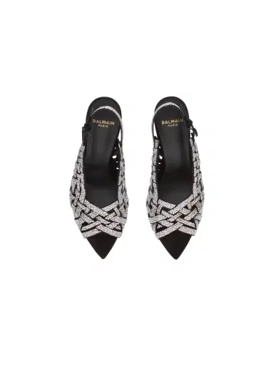 Balmain Fringed suede and rhinestone sandals | Thumbnail 6 Balmain Fringed suede and rhinestone sandals | Thumbnail 6