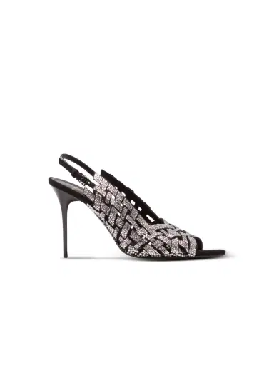 Balmain Fringed suede and rhinestone sandals | Thumbnail 1 Balmain Fringed suede and rhinestone sandals | Thumbnail 1