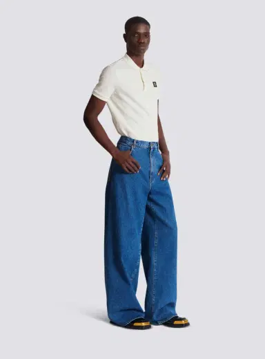 Balmain Blue denim wide-leg jeans | Thumbnail 3 Balmain Blue denim wide-leg jeans | Thumbnail 3
