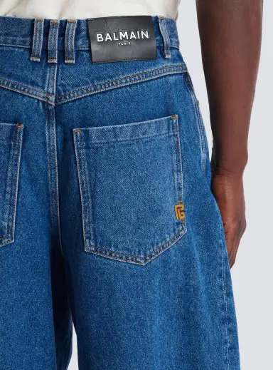 Balmain Blue denim wide-leg jeans | Thumbnail 5 Balmain Blue denim wide-leg jeans | Thumbnail 5