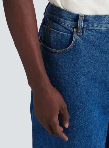 Balmain Blue denim wide-leg jeans | Thumbnail 6 Balmain Blue denim wide-leg jeans | Thumbnail 6