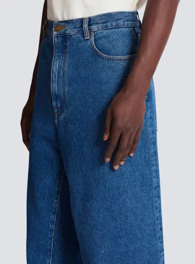 Balmain Blue denim wide-leg jeans | Thumbnail 7 Balmain Blue denim wide-leg jeans | Thumbnail 7
