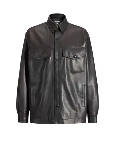 Balmain Leather overshirt | Thumbnail 1 Balmain Leather overshirt | Thumbnail 1