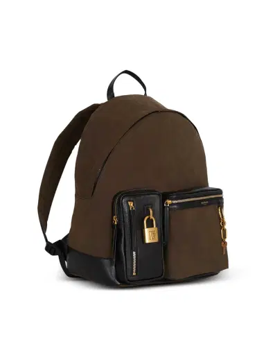 Balmain Pulse calfskin and nylon backpack | Thumbnail 3 Balmain Pulse calfskin and nylon backpack | Thumbnail 3