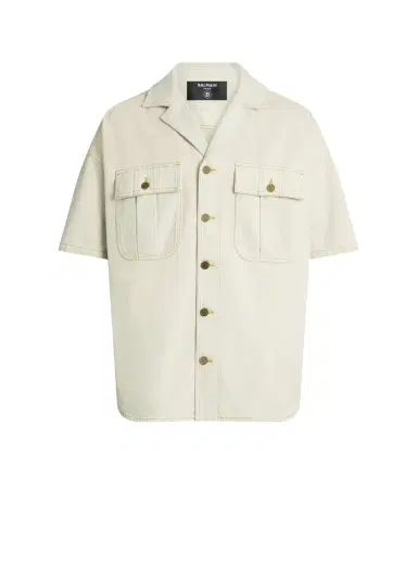 Balmain Faded denim overshirt | Thumbnail 1 Balmain Faded denim overshirt | Thumbnail 1