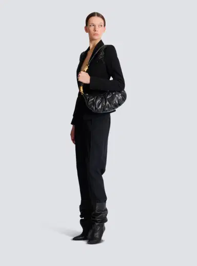 Balmain Ébène Hobo bag in calfskin leather | Thumbnail 2 Balmain Ébène Hobo bag in calfskin leather | Thumbnail 2