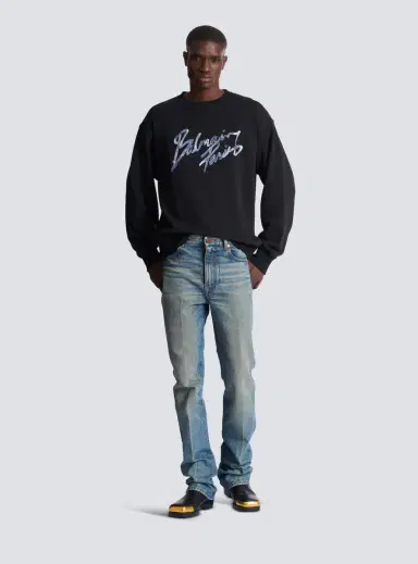 Balmain Printed cotton sweatshirt | Thumbnail 2 Balmain Printed cotton sweatshirt | Thumbnail 2