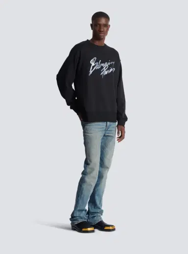Balmain Printed cotton sweatshirt | Thumbnail 3 Balmain Printed cotton sweatshirt | Thumbnail 3