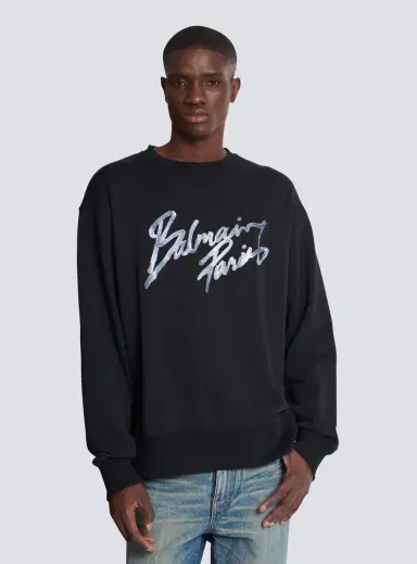Balmain Printed cotton sweatshirt | Thumbnail 5 Balmain Printed cotton sweatshirt | Thumbnail 5
