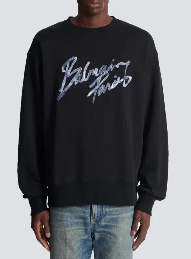 Balmain Printed cotton sweatshirt | Thumbnail 7 Balmain Printed cotton sweatshirt | Thumbnail 7