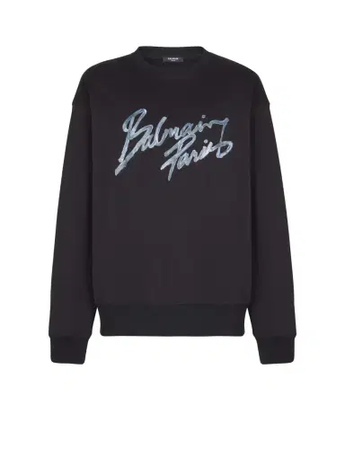 Balmain Printed cotton sweatshirt | Thumbnail 1 Balmain Printed cotton sweatshirt | Thumbnail 1