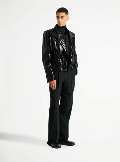 Balmain Cropped sequin velvet jacket | Thumbnail 3 Balmain Cropped sequin velvet jacket | Thumbnail 3