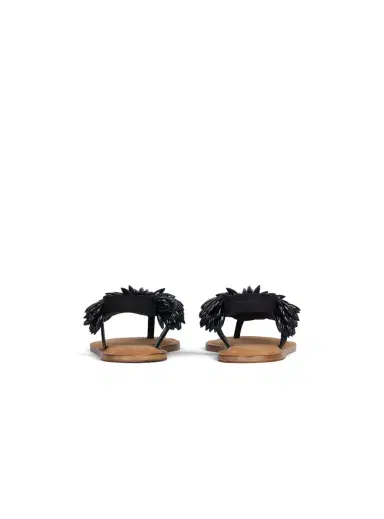 Balmain Flat sandals in suede and beads | Thumbnail 4 Balmain Flat sandals in suede and beads | Thumbnail 4