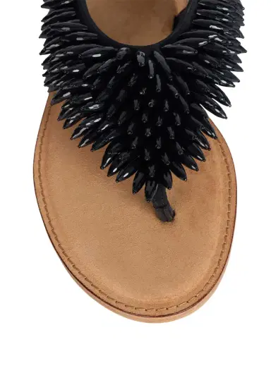Balmain Flat sandals in suede and beads | Thumbnail 5 Balmain Flat sandals in suede and beads | Thumbnail 5