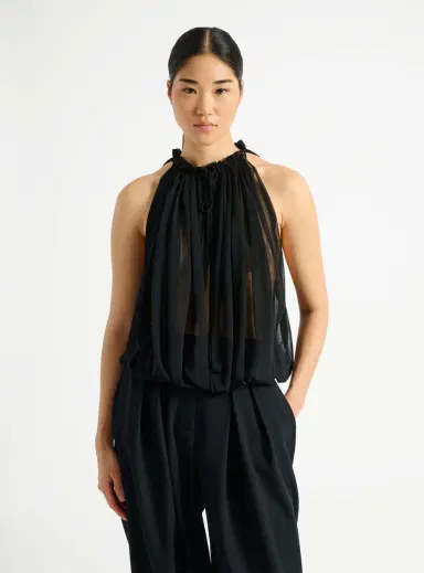 Balmain Sleeveless muslin top | Thumbnail 6 Balmain Sleeveless muslin top | Thumbnail 6