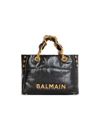 Balmain Small 1945 Soft tote bag in crackled calfskin | Thumbnail 1 Balmain Small 1945 Soft tote bag in crackled calfskin | Thumbnail 1