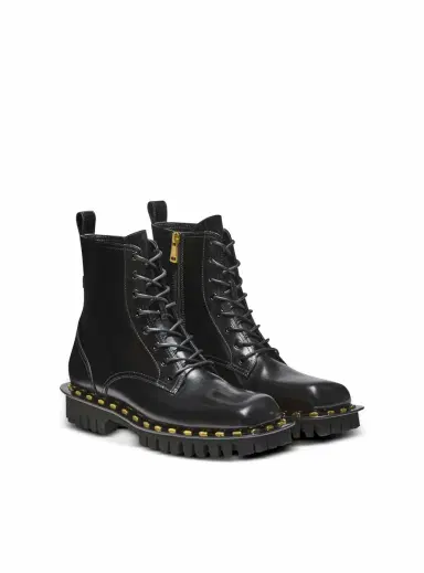 Balmain Glazed leather army boots | Thumbnail 3 Balmain Glazed leather army boots | Thumbnail 3