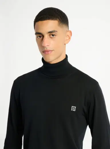Balmain PB turtleneck jumper in cotton and silk | Thumbnail 5 Balmain PB turtleneck jumper in cotton and silk | Thumbnail 5