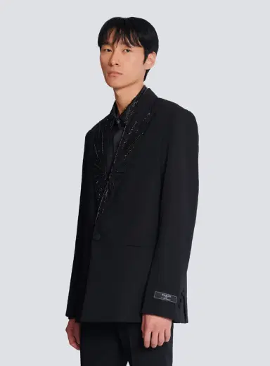 Balmain Grain de poudre 1-button jacket | Thumbnail 7 Balmain Grain de poudre 1-button jacket | Thumbnail 7