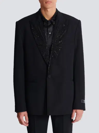 Balmain Grain de poudre 1-button jacket | Thumbnail 8 Balmain Grain de poudre 1-button jacket | Thumbnail 8