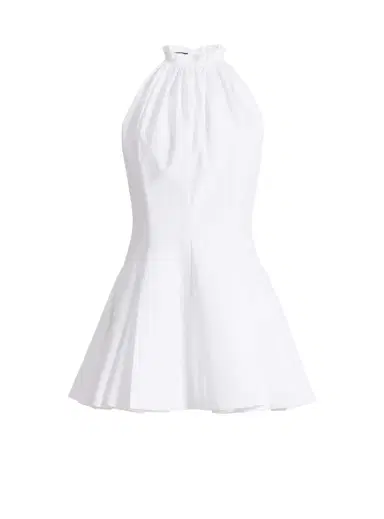 Balmain Flared cotton poplin dress | Thumbnail 1 Balmain Flared cotton poplin dress | Thumbnail 1