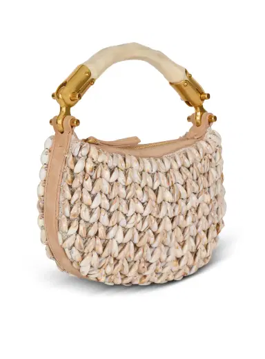 Balmain Ebene Mini bag in suede and shells | Thumbnail 3 Balmain Ebene Mini bag in suede and shells | Thumbnail 3
