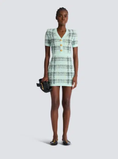 Balmain Short glitter tweed dress | Thumbnail 2 Balmain Short glitter tweed dress | Thumbnail 2