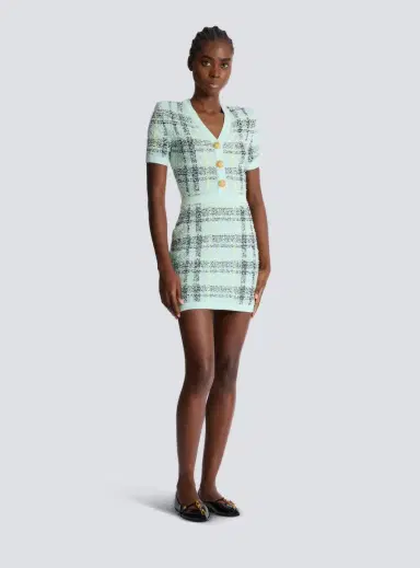 Balmain Short glitter tweed dress | Thumbnail 3 Balmain Short glitter tweed dress | Thumbnail 3