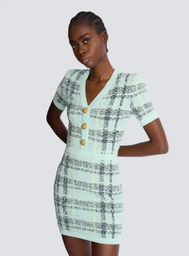 Balmain Short glitter tweed dress | Thumbnail 7 Balmain Short glitter tweed dress | Thumbnail 7