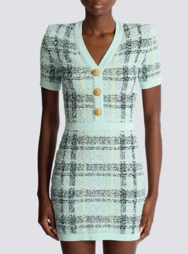 Balmain Short glitter tweed dress | Thumbnail 8 Balmain Short glitter tweed dress | Thumbnail 8