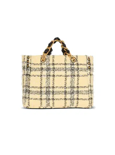 Balmain Plaid tweed 1945 tote bag | Thumbnail 4 Balmain Plaid tweed 1945 tote bag | Thumbnail 4