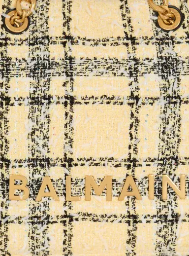 Balmain Plaid tweed 1945 tote bag | Thumbnail 5 Balmain Plaid tweed 1945 tote bag | Thumbnail 5