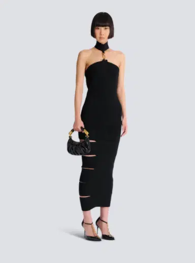 Balmain Long sleeveless dress with embellished detail | Thumbnail 2 Balmain Long sleeveless dress with embellished detail | Thumbnail 2