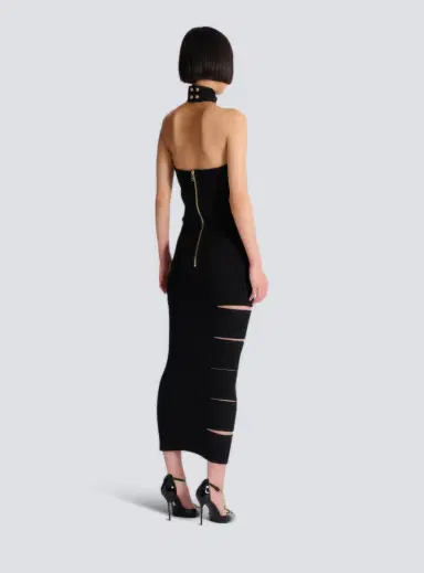 Balmain Long sleeveless dress with embellished detail | Thumbnail 4 Balmain Long sleeveless dress with embellished detail | Thumbnail 4