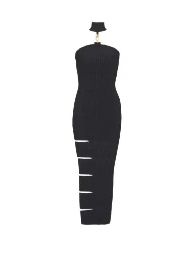 Balmain Long sleeveless dress with embellished detail | Thumbnail 1 Balmain Long sleeveless dress with embellished detail | Thumbnail 1