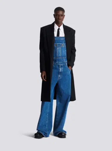 Balmain Dark blue denim dungarees | Thumbnail 2 Balmain Dark blue denim dungarees | Thumbnail 2