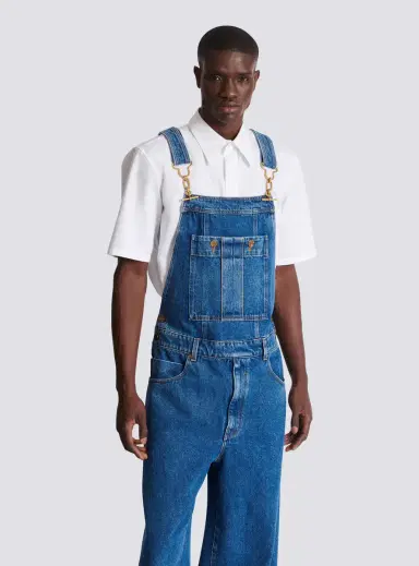 Balmain Dark blue denim dungarees | Thumbnail 6 Balmain Dark blue denim dungarees | Thumbnail 6