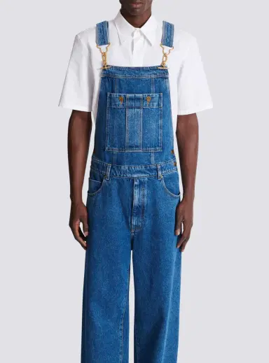Balmain Dark blue denim dungarees | Thumbnail 8 Balmain Dark blue denim dungarees | Thumbnail 8