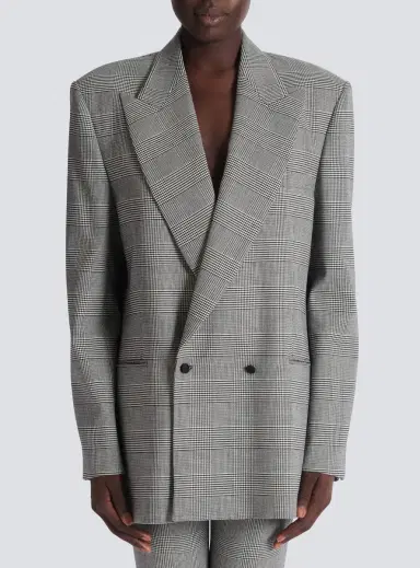 Balmain Oversized jacket in Prince of Wales jacquard | Thumbnail 8 Balmain Oversized jacket in Prince of Wales jacquard | Thumbnail 8