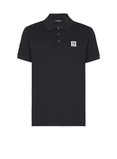 Balmain Embroidered cotton polo | Thumbnail 1 Balmain Embroidered cotton polo | Thumbnail 1