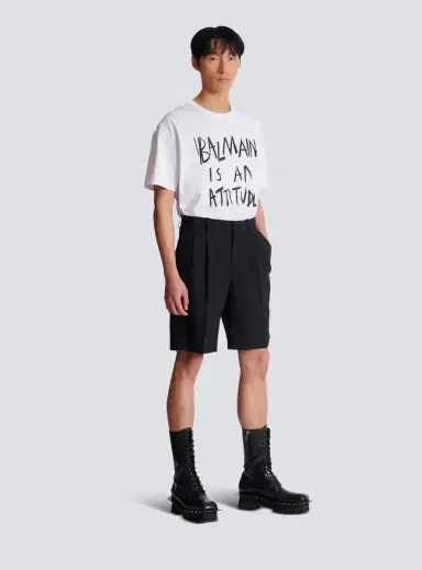 Balmain Wool darted Bermuda shorts | Thumbnail 3 Balmain Wool darted Bermuda shorts | Thumbnail 3