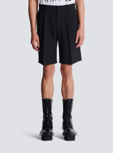 Balmain Wool darted Bermuda shorts | Thumbnail 8 Balmain Wool darted Bermuda shorts | Thumbnail 8